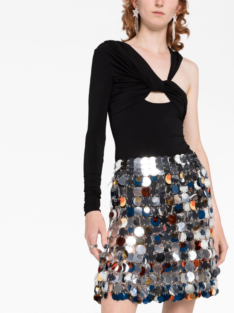 Silver Chain Mail Mini Skirt