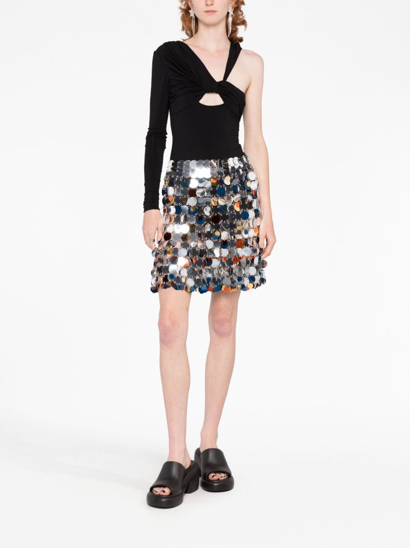 Silver Chain Mail Mini Skirt
