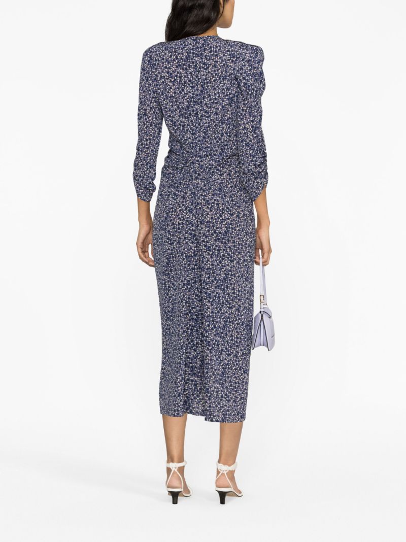Blue Albini Abstract-print Midi Dress