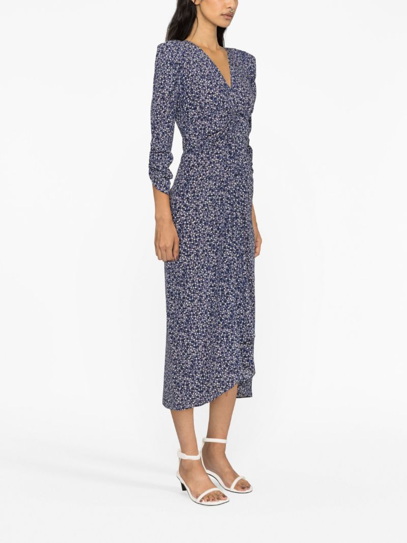 Blue Albini Abstract-print Midi Dress