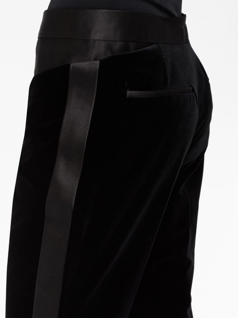 Black High Waist Flared Trousers