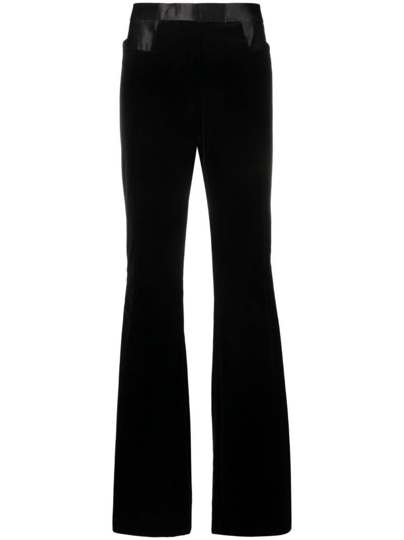Black High Waist Flared Trousers