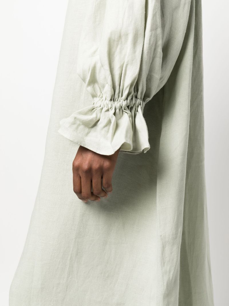 Green Romantica Linen Lounge Dress