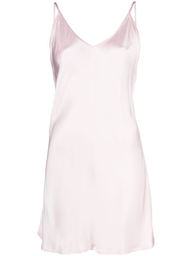 Pink Satin Slip Dress