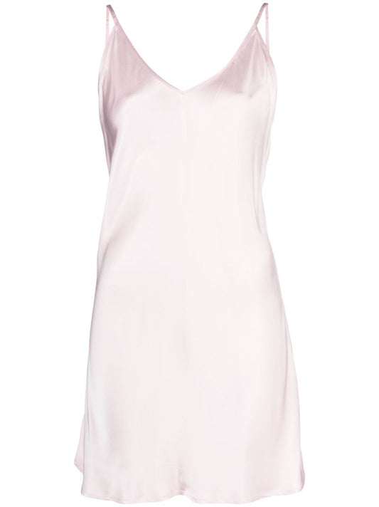 Pink Satin Slip Dress