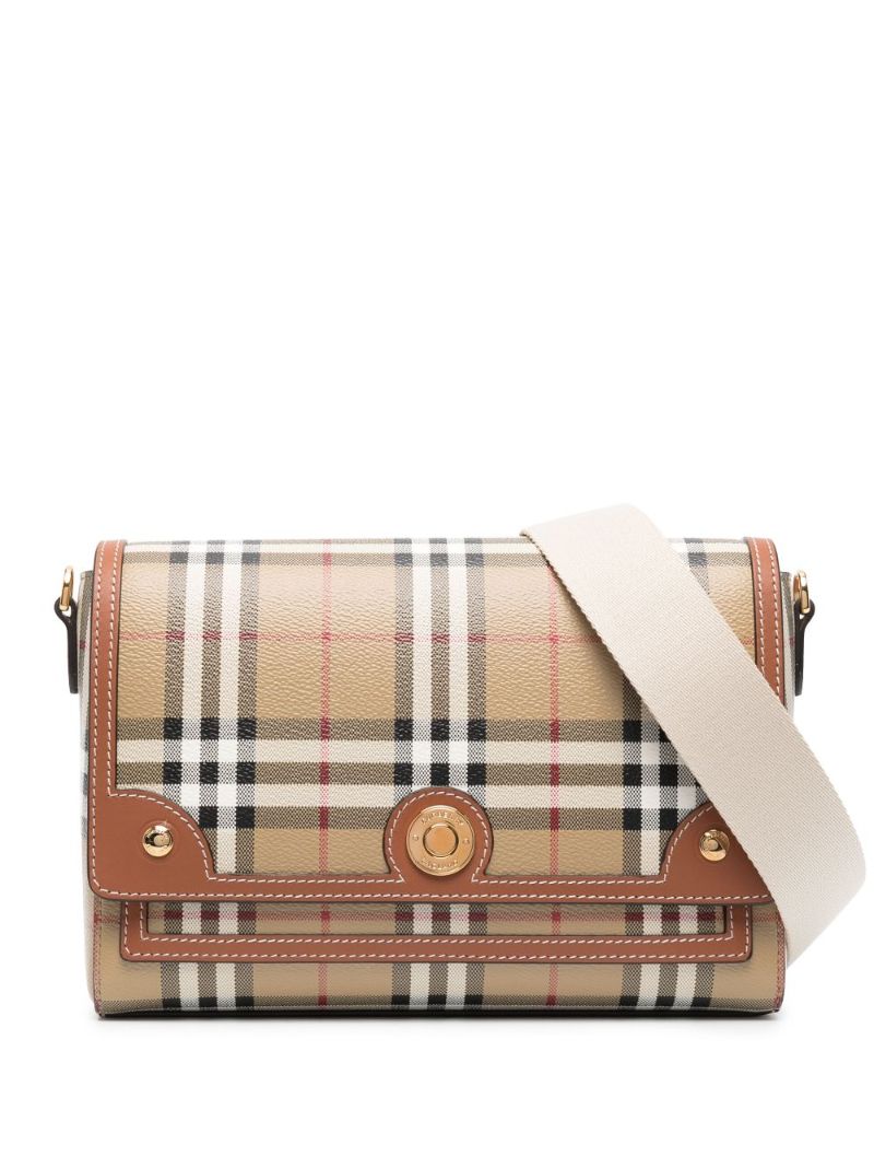 Neutral Note Check Cross Body Bag