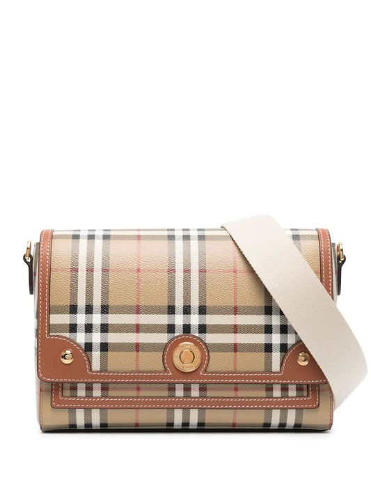 Neutral Note Check Cross Body Bag