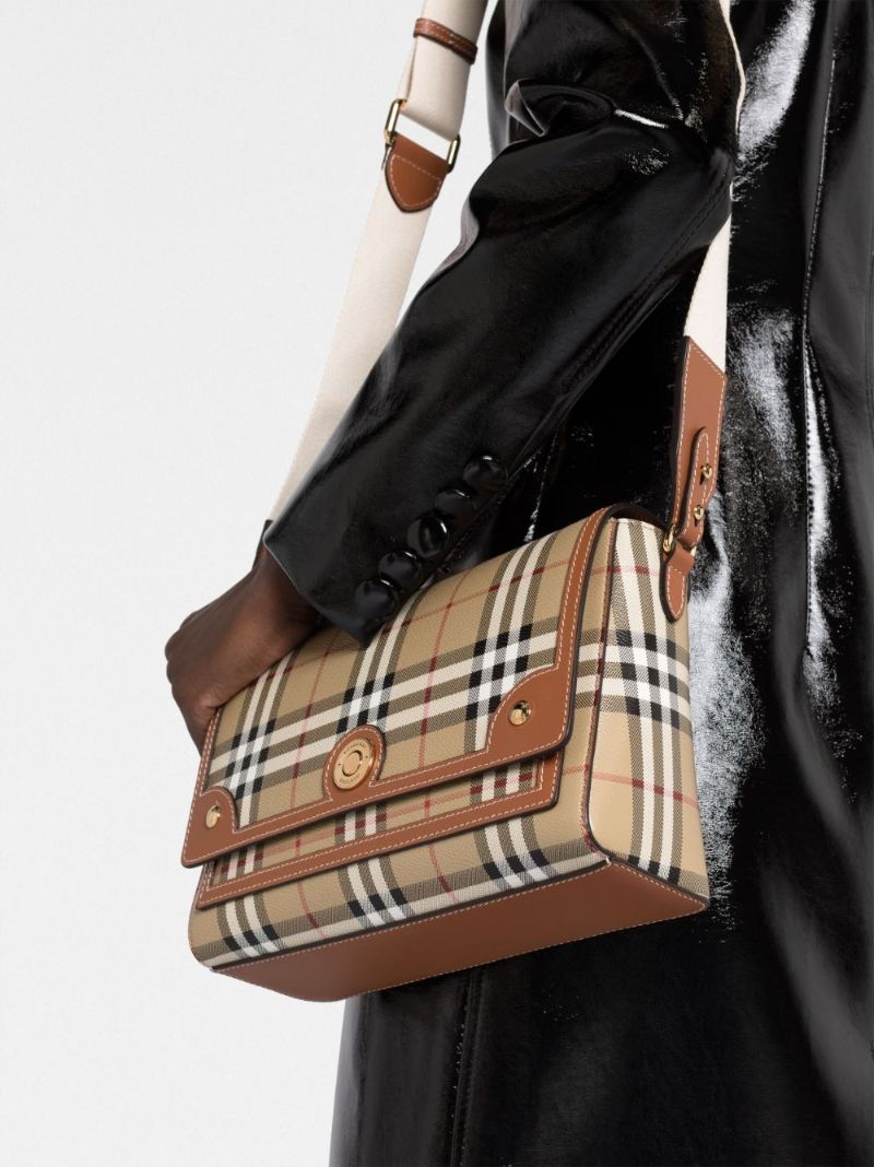 Neutral Note Check Cross Body Bag