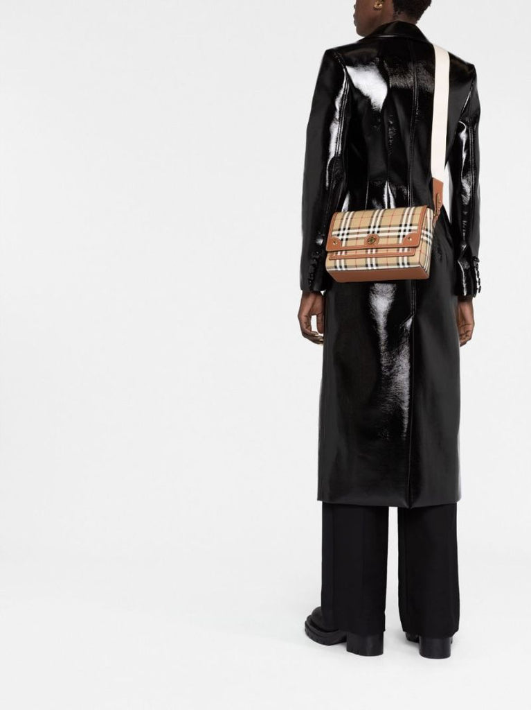 Neutral Note Check Cross Body Bag