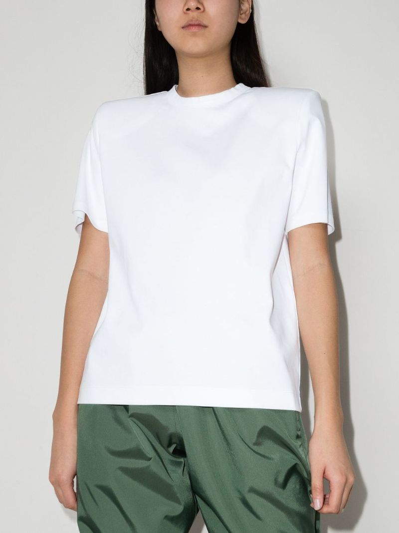 Shoulder-pad Cotton T-shirt