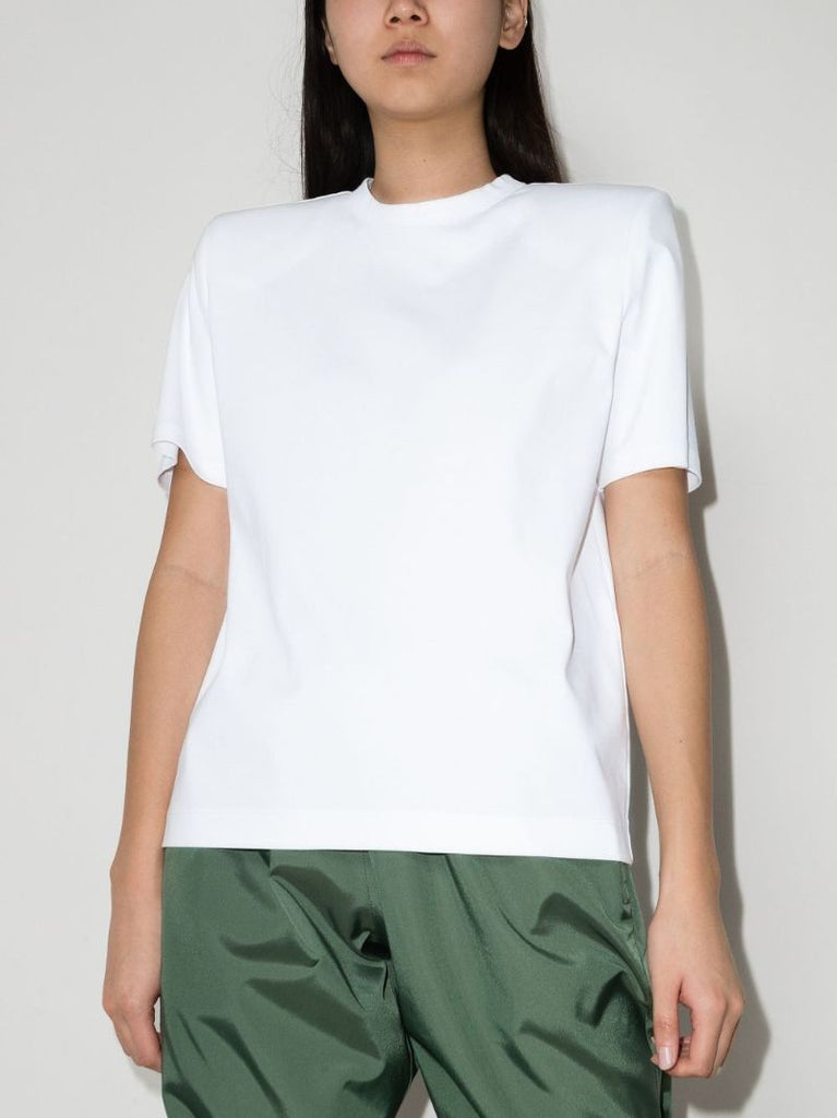 Shoulder-pad Cotton T-shirt