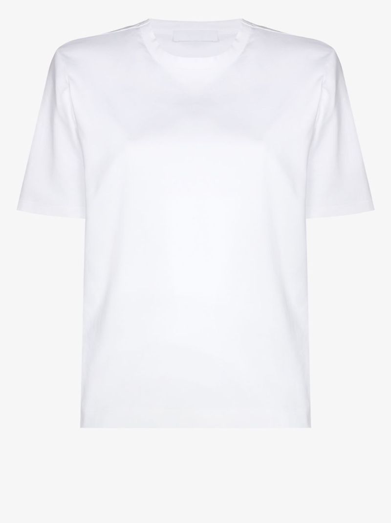 Shoulder-pad Cotton T-shirt