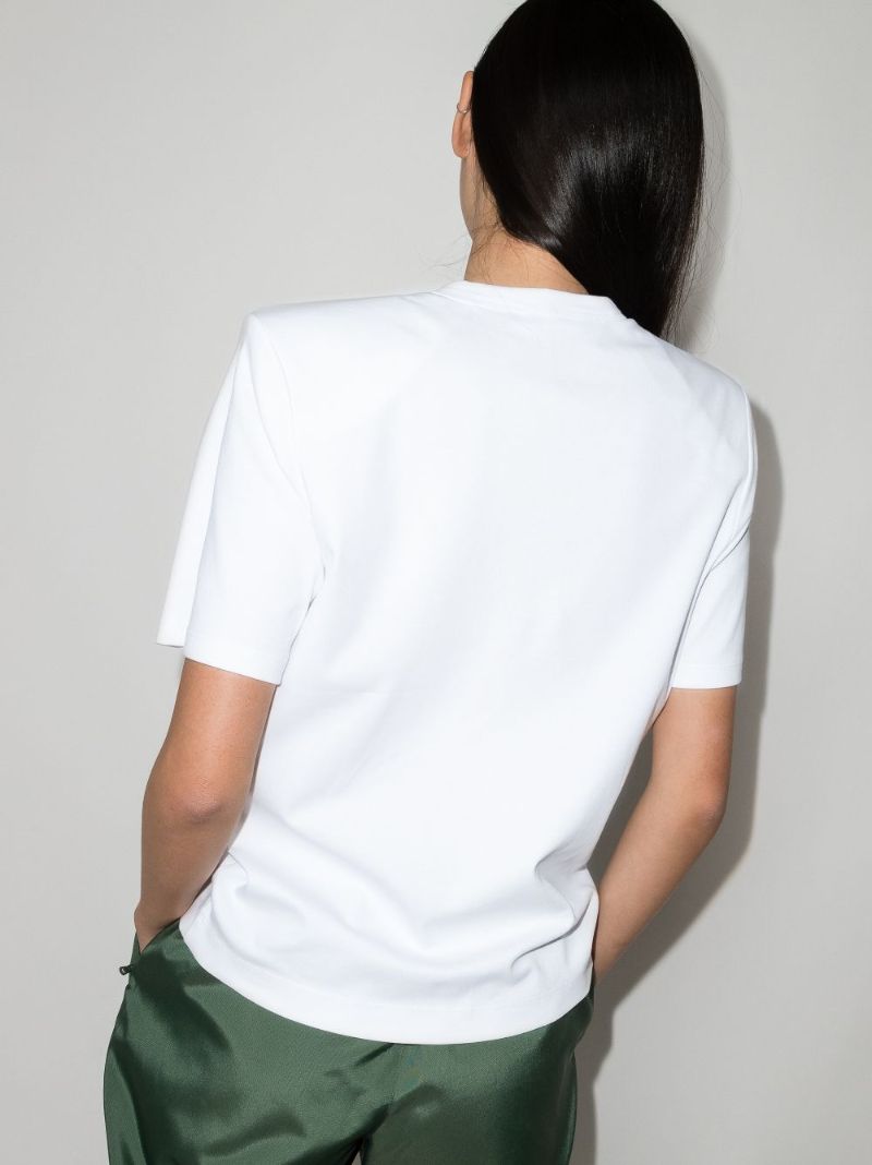 Shoulder-pad Cotton T-shirt