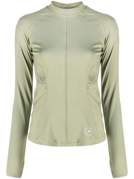 Green Mock Neck Vented T-shirt
