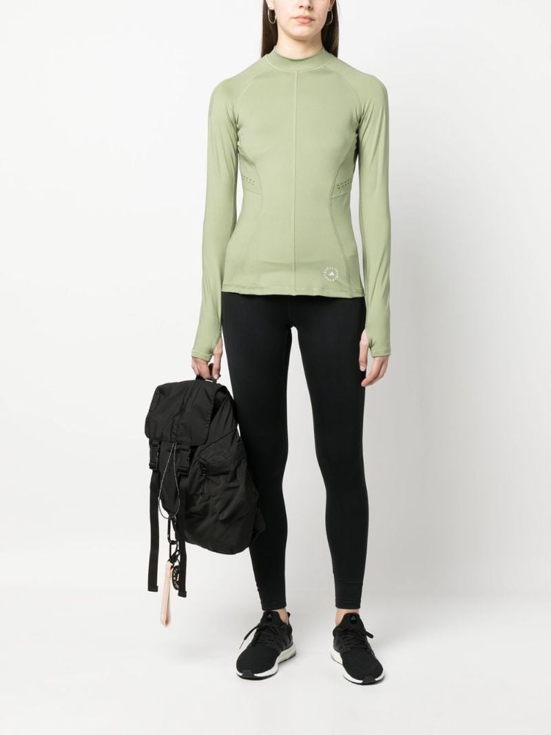 Green Mock Neck Vented T-shirt