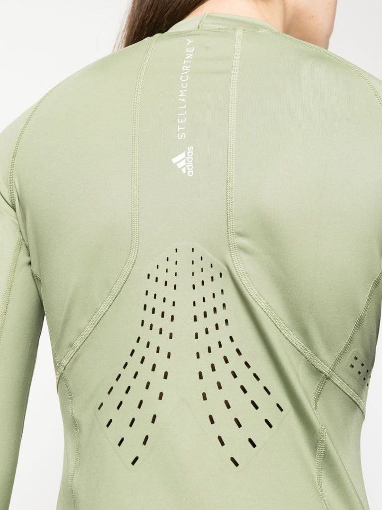 Green Mock Neck Vented T-shirt