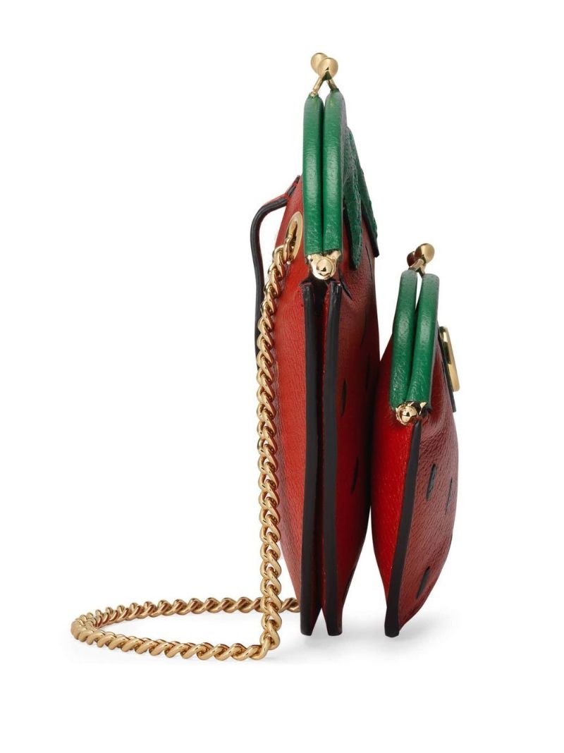 Red Strawberry Leather Mini Bag