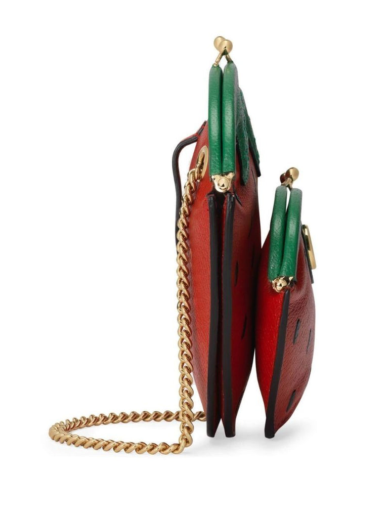 Red Strawberry Leather Mini Bag