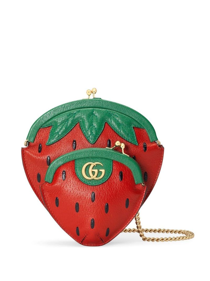 Red Strawberry Leather Mini Bag