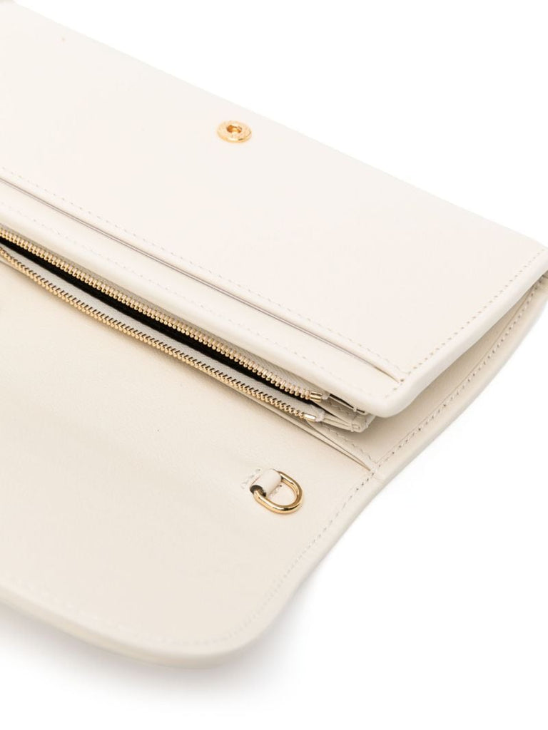White Blondie Continental Chain Wallet