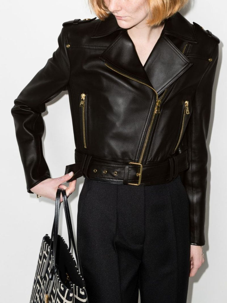 Cropped Leather Jacket
