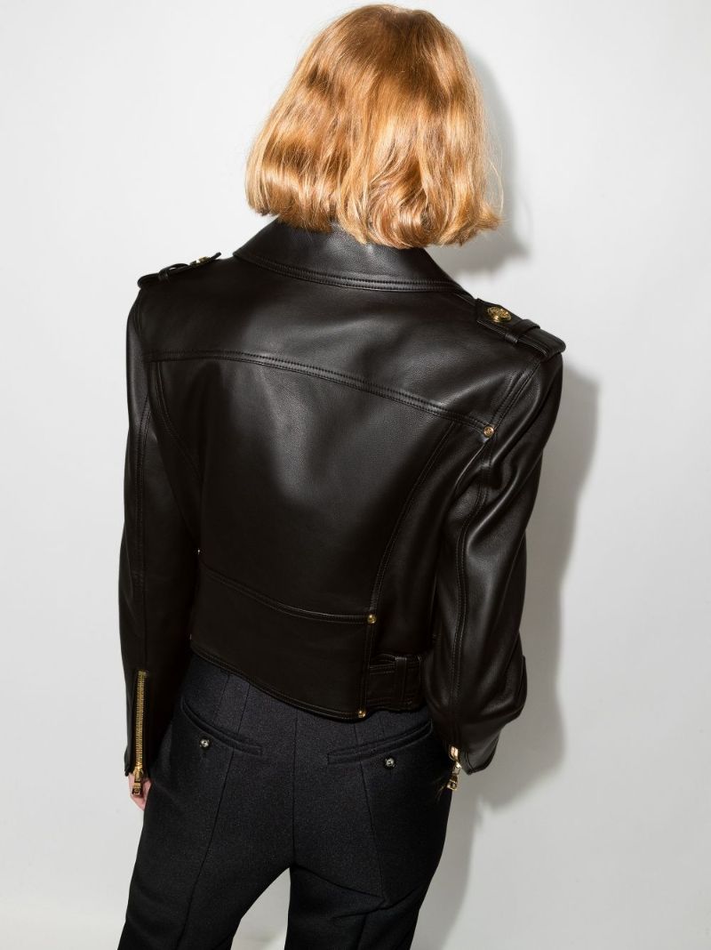 Cropped Leather Jacket