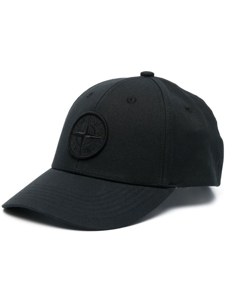 Black Embroidered Logo Baseball Cap