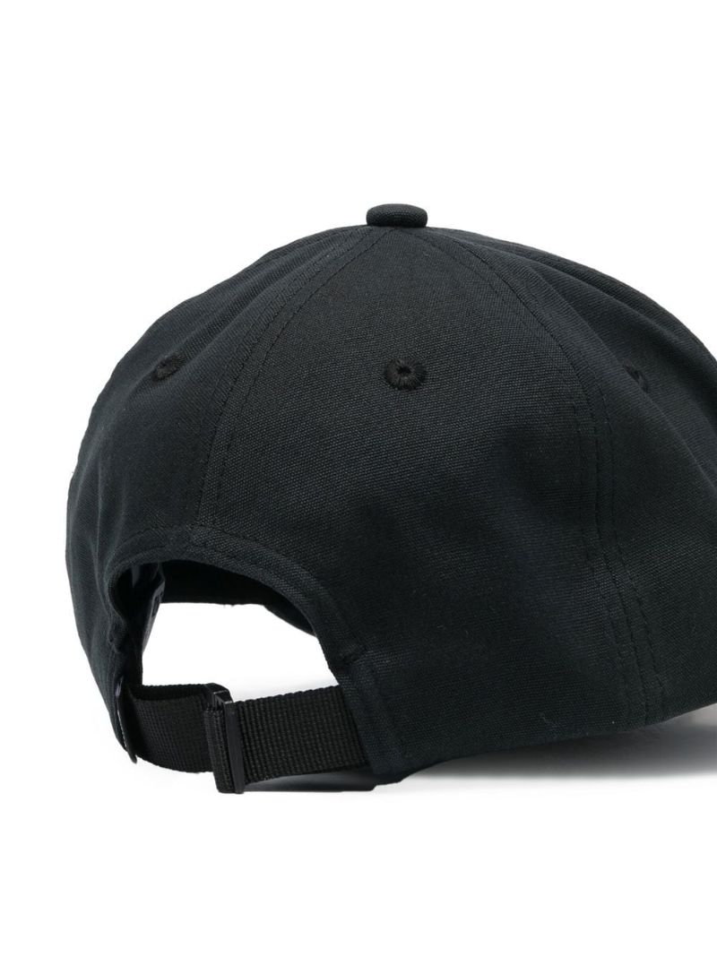 Black Embroidered Logo Baseball Cap
