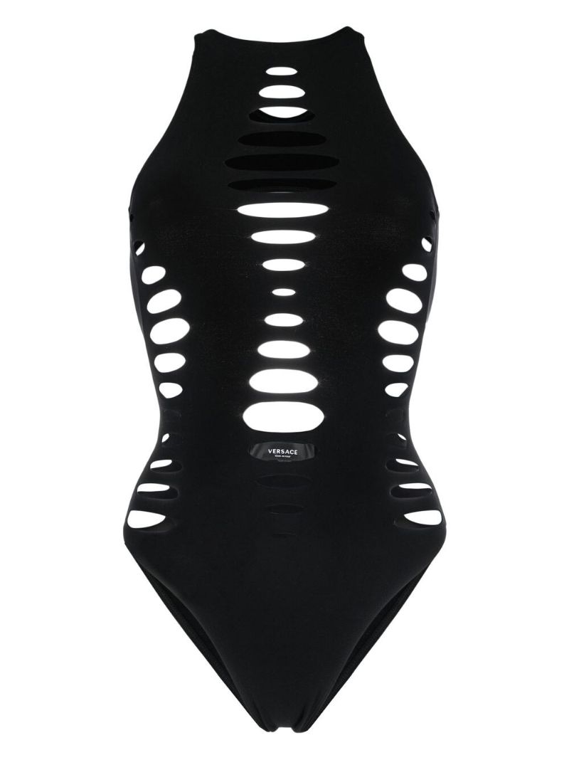 Black Cut-out Detail Swimsuit