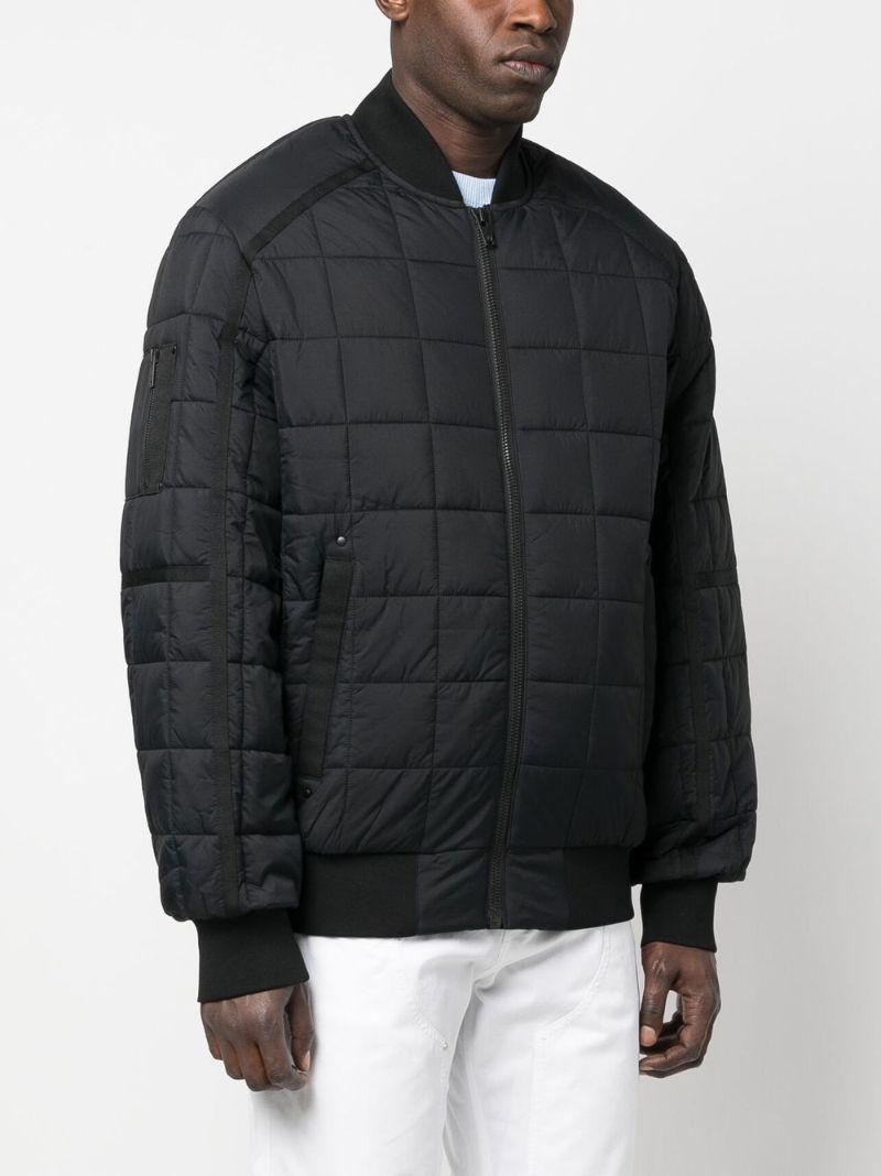 Black Mitchell Quilted Bomber Jacket
