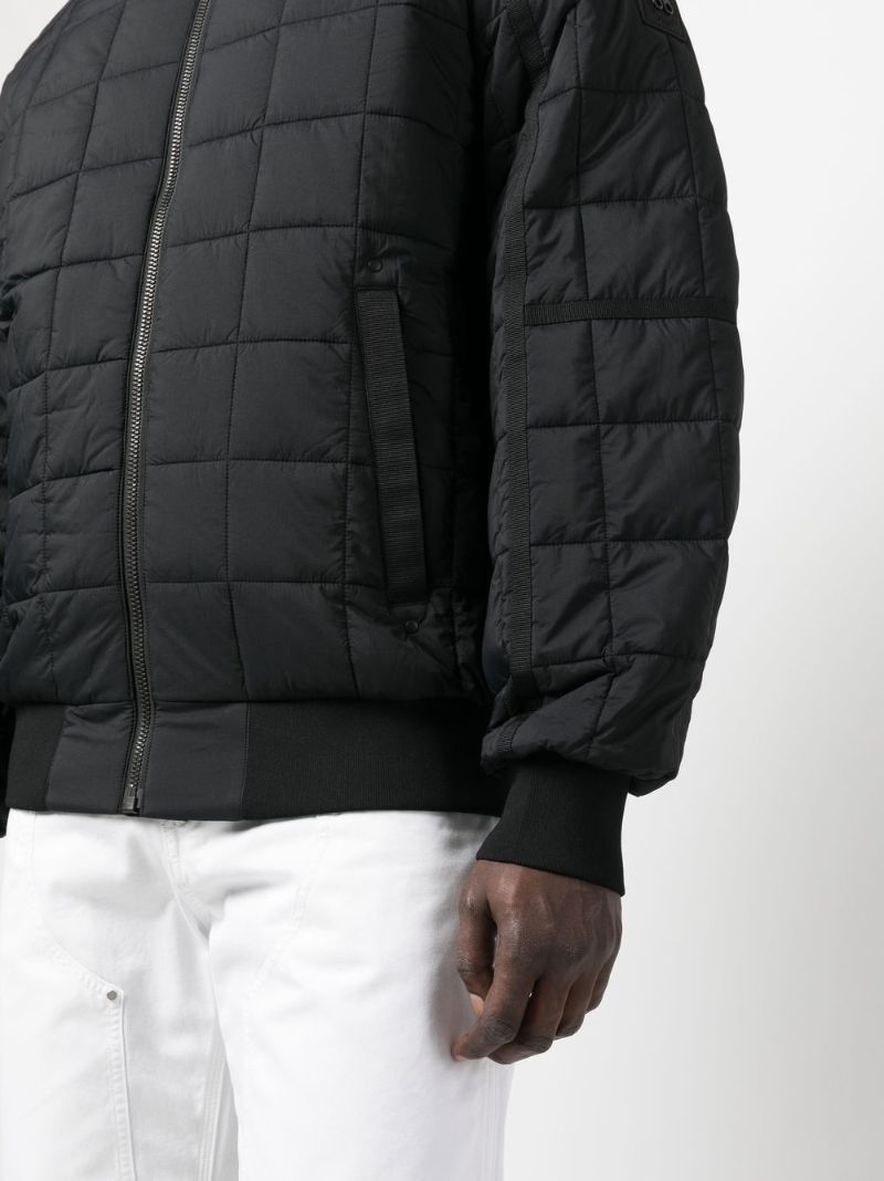 Black Mitchell Quilted Bomber Jacket