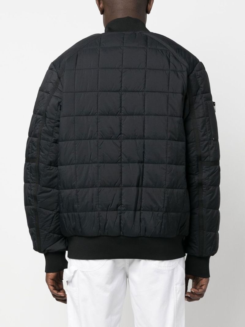 Black Mitchell Quilted Bomber Jacket