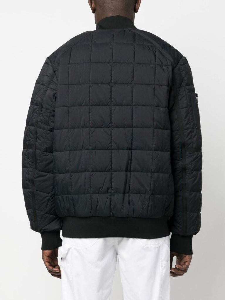 Black Mitchell Quilted Bomber Jacket