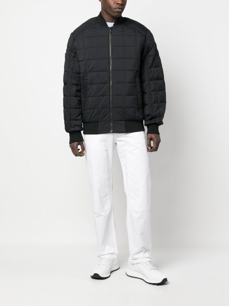 Black Mitchell Quilted Bomber Jacket