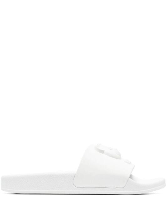 White Teddy Rubber Slides
