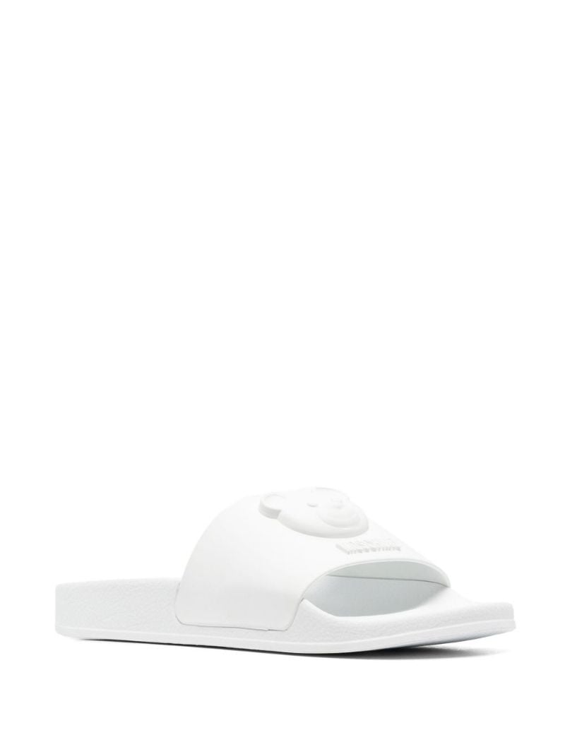 White Teddy Rubber Slides