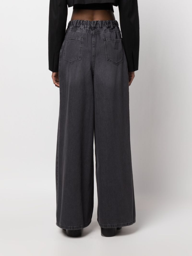 Grey Sasha Wide-leg Jeans