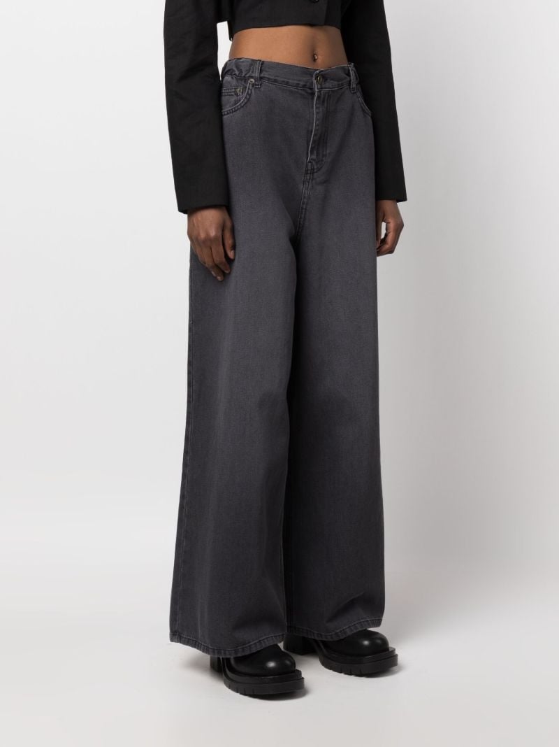 Grey Sasha Wide-leg Jeans