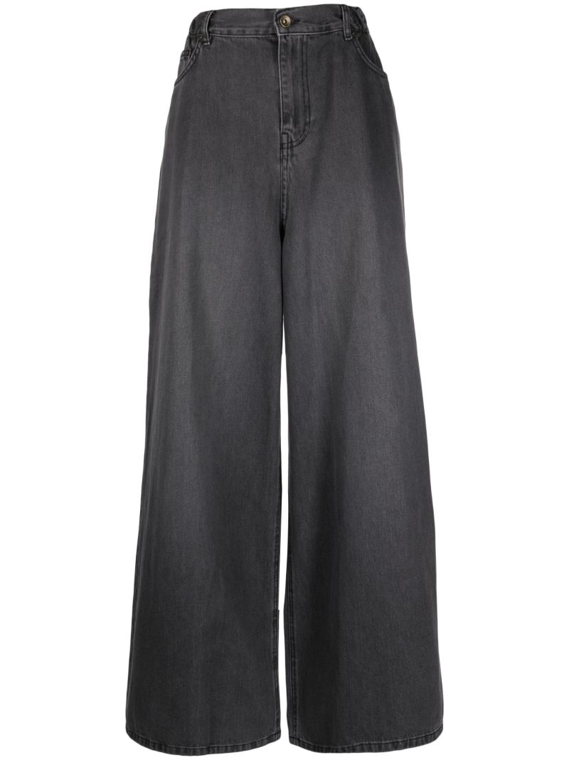 Grey Sasha Wide-leg Jeans