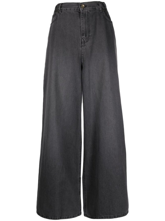 Grey Sasha Wide-leg Jeans