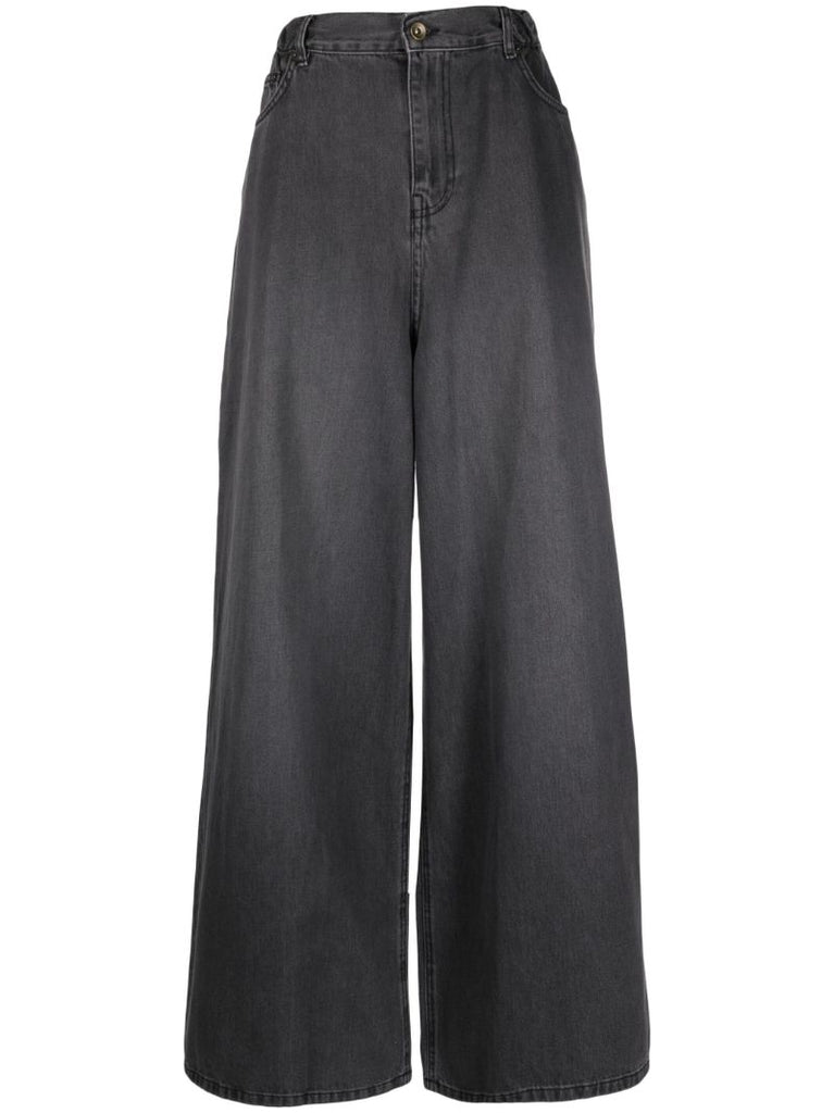 Grey Sasha Wide-leg Jeans