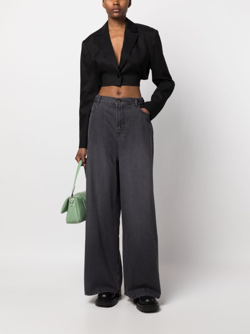 Grey Sasha Wide-leg Jeans