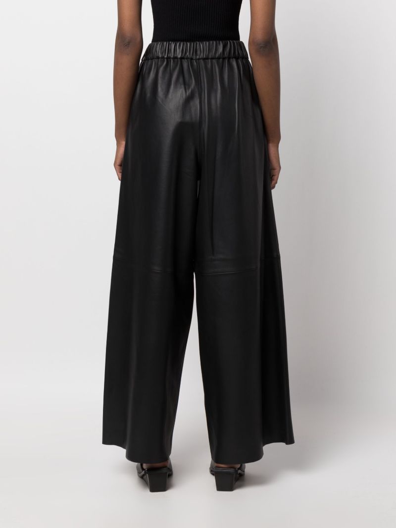 Black Sydney Leather Trousers