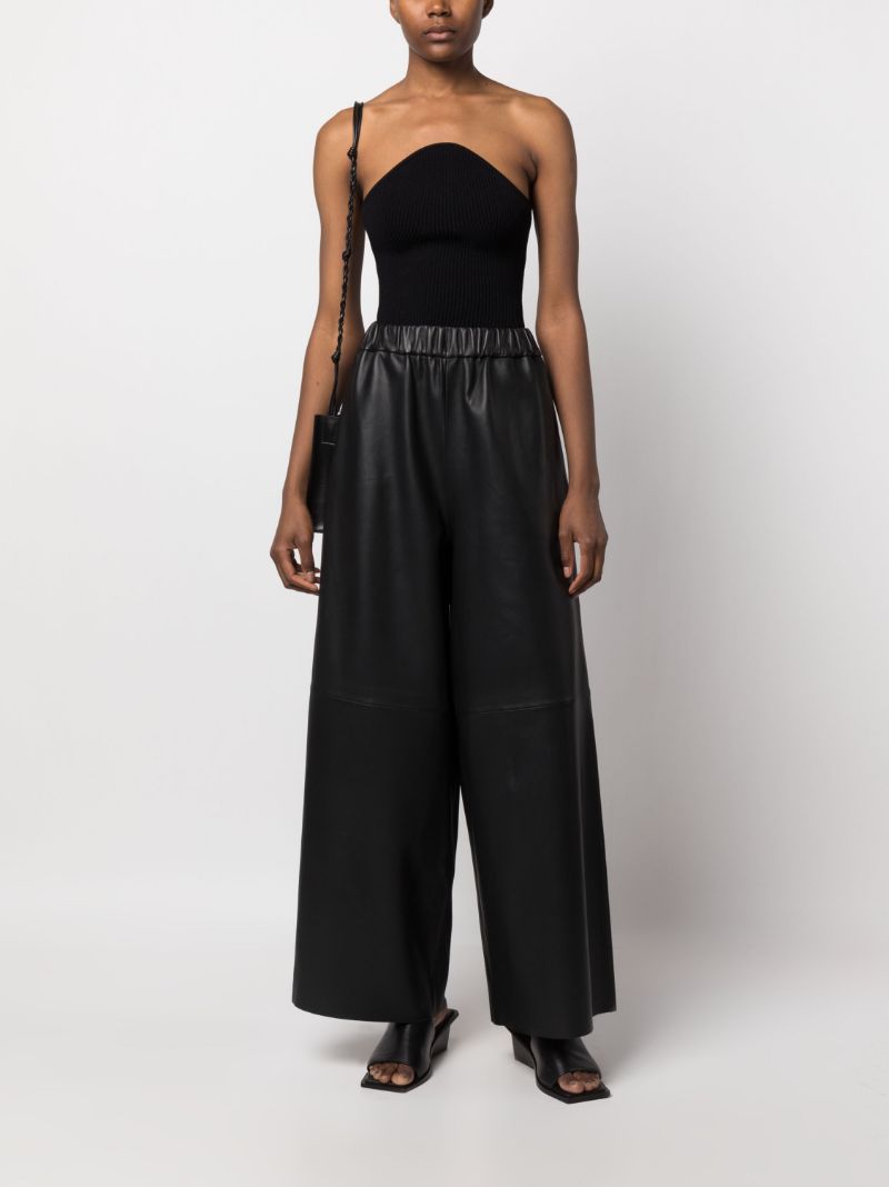 Black Sydney Leather Trousers