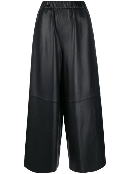 Black Sydney Leather Trousers