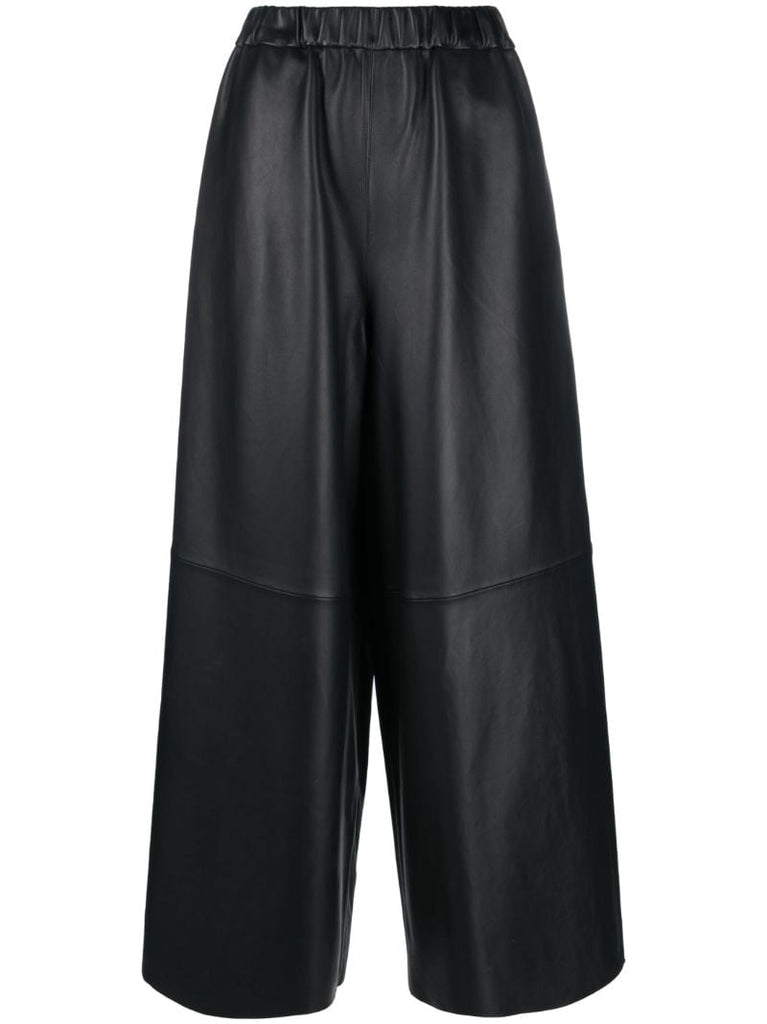 Black Sydney Leather Trousers