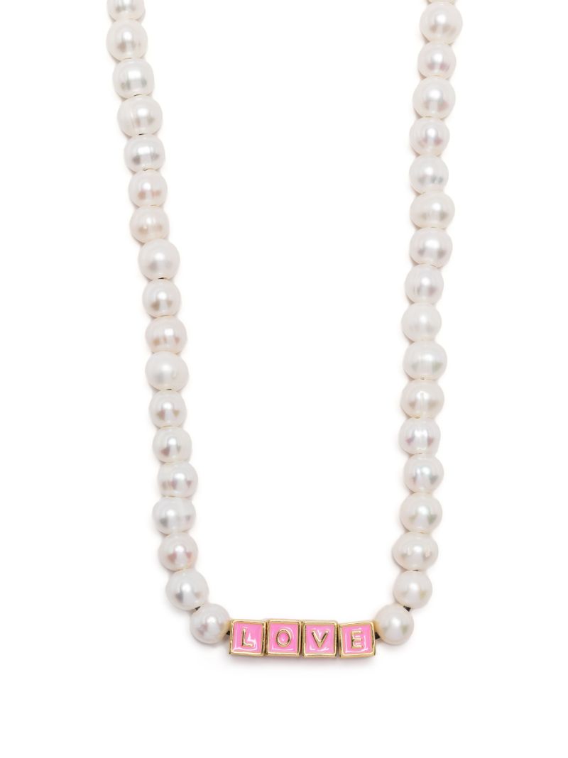 Gold-tone Say Something Pearl Necklace