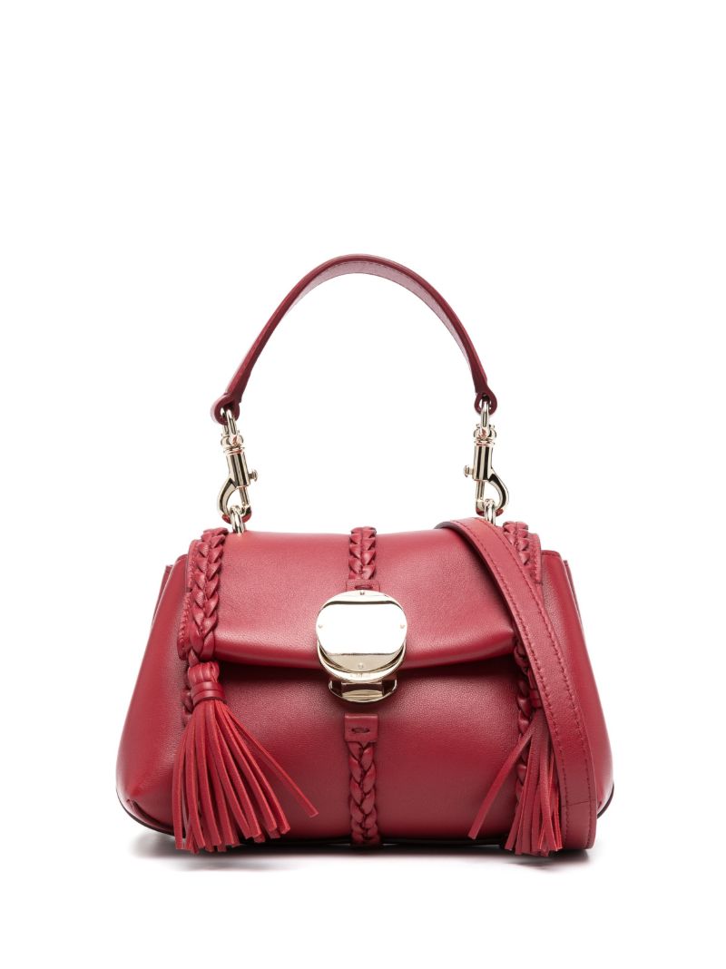 Red Mini Penelope Leather Shoulder Bag