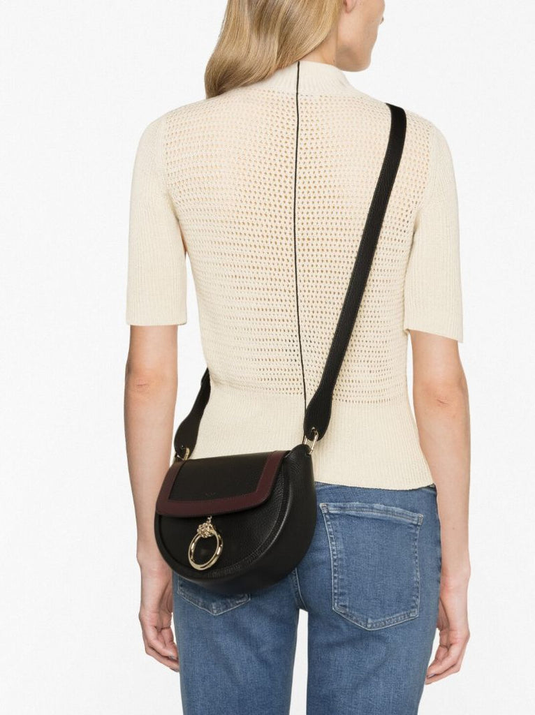 Black Arlene Leather Cross-body Bag