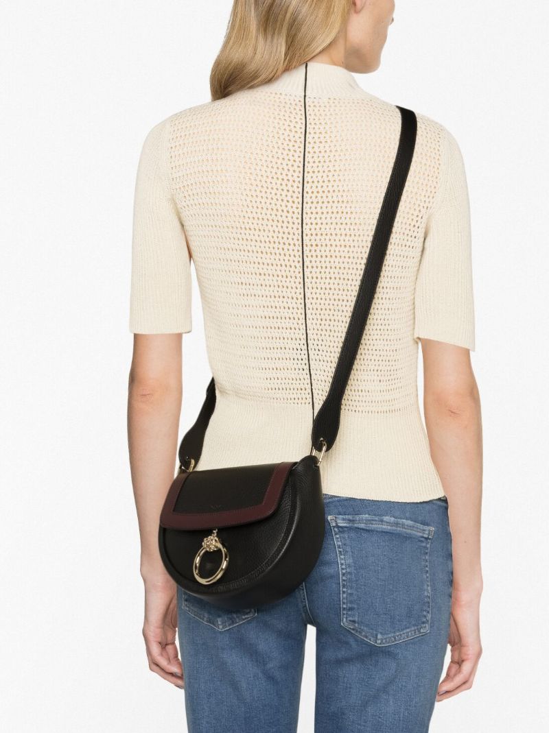 Black Arlene Leather Cross-body Bag
